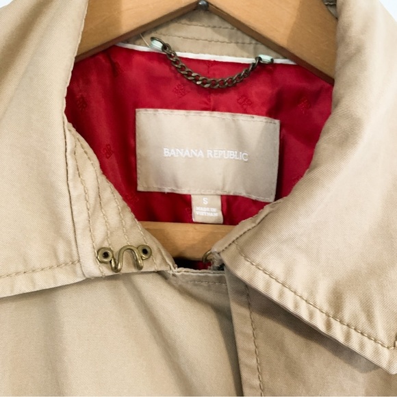 Banana Republic Women’s Flared Trench Coat Sz S - Picture 8 of 14